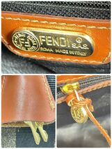 FENDI フェンディ ペカン柄 PVC ミニボストン ハンドバッグ ブラウン系×ブラック系 ボストンバッグ ミニボストンバッグ _画像8