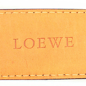 【17214】LOEWE ロエベ アナグラム レザー ベルト サイズ 34-85 レディース メンズ ブラウン系の画像4