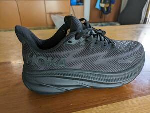 HOKA ONE ONE CLIFTON 9 WIDE 26.5cm BBLC　ホカオネオネ クリフトン 9 ワイド 26.5cm ブラック×ブラック メンズ 