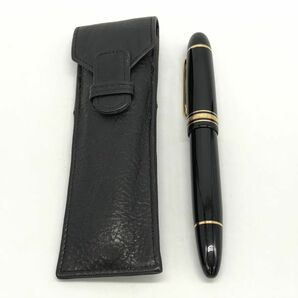 【16513】MONTBLANC モンブラン 万年筆 ペン先 14K 585 4810 レザーケース付き 筆記未確認 中古 発送レターパックプラスの画像2