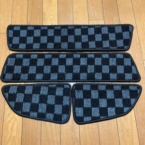 [ new goods unused ]DA17 Every Wagon step mat check pattern 4 point set black ash 