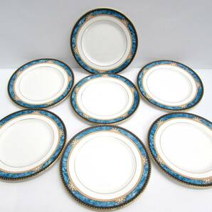美品 WEDGWOOD ウェッジウッド CURZON カーゾン プレート 7枚セット 小皿 パン皿 ケーキ皿 平皿 直径17.5㎝ 英国製 ブランド 洋食器 陶磁器の画像1