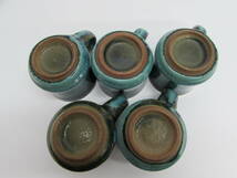小樽焼 カップ＆ソーサー 碗皿 5客セット コーヒーカップ ティーカップ 茶器 洋食器 陶器製 _画像5