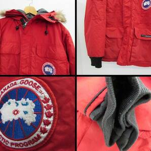 カナダグース CANADA GOOSE メンズ ダウンジャケット フード付き ファー脱着可 4565MR 赤 レッドの画像2