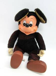  Showa Retro Young Epo k company Tokyo Disney Land Mickey Mouse soft toy sofvi Mickey made in Japan total length : approximately 41.