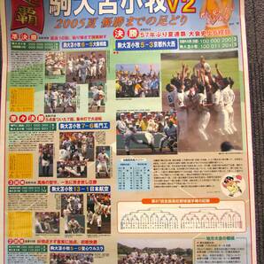 珍品 当時物 ポスター 第87回全国高校野球選手権大会 2005年の夏優勝の足どり 駒大苫小牧V2 駒澤 準優勝 朝日新聞 北海道 田中将大の画像1