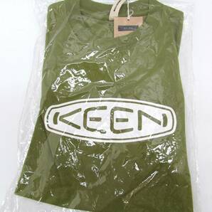 未使用 KEEN 半袖 Tシャツ Mサイズ グリーン系 オリーブ KEEN BASIC LOGO TEE 紙タグ付きの画像1