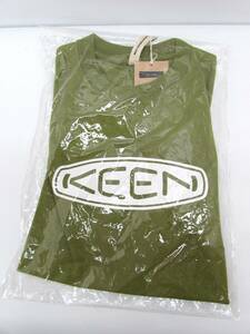 未使用 KEEN 半袖 Tシャツ Mサイズ グリーン系 オリーブ KEEN BASIC LOGO TEE　紙タグ付き