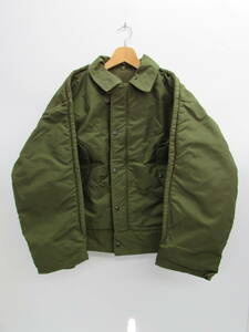 ビンテージ ナイロン ミリタリー デッキジャケット フライトジャケット メンズ A-1 USA製 緑 グリーン アウター サイズ38