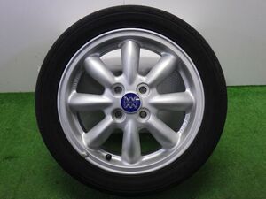 ★ミラジーノ L650S★1本 165/55R15 ミニライト ダイハツ 純正 アルミ 100 4H 54mm 15インチ 4.5J +45 中古 タイヤ ホイール