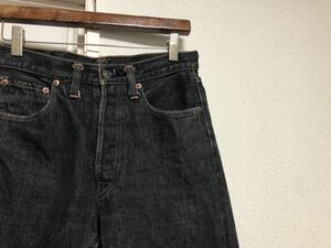 90sヴィンテージMADE IN JAPANドゥニームDENIME先染めブラック黒デニムパンツ オリゾンティ期 サイズ表記W30実測W76cmL77cm