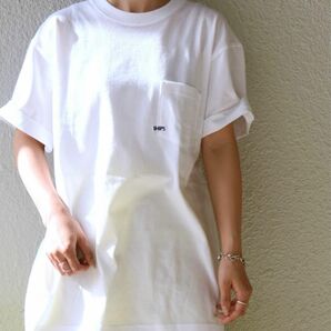 【LL】SHIPS ロゴ ポケット Tシャツ　シップス　ホワイト