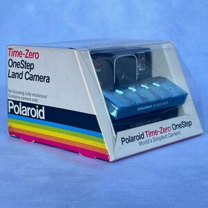  operation not yet verification original box attaching *POLAROID LAND CAMERA Time-Zero OneStep Polaroid camera Rainbow stripe 