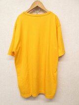 I3586：日本製！2001年 24時間テレビ モーニング娘 飯田圭織 チャリTシャツ L 半袖Tee 黄色 メンズ/レディース：3_画像2