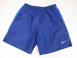 I3548：NIKE（ナイキ）インナー付きランニングショーツ ショートパンツ L トレーニングウェア/フィットネス メンズ/青