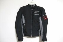 z11688:alpinestars（アルパインスターズ）ライディングジャケット/黒灰/S/US古着_画像1