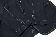 z11694:COMME des GARCONS HOMME(コムデギャルソンオム)AD2010 後染コットンテーラードジャケット/濃紺/XS_画像5