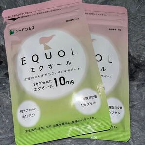 エクオール 30粒 シードコムス | 1粒10mg 高配合 サプリ 国内製造 大豆イソフラボン ラクトビオン酸 プラセンタ 乳酸菌