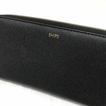 新品未使用　SHIPS　シップス カードたっぷり収納長財布　ブラック_画像3