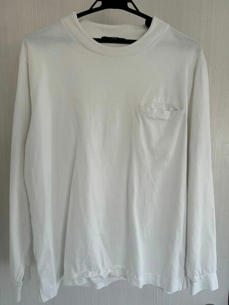 XL メンズ シップス ロンT Tシャツ トップス シンプル 白 ホワイト カットソー 長袖