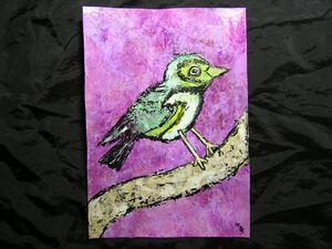 Art hand Auction Painting, picture, bird, Abstract painting, art, Hand-drawn illustration, Handwritten, Original Artwork, interior, Special processing, Mizugumo Saikaku * Will be shipped in a frame, Artwork, Painting, others