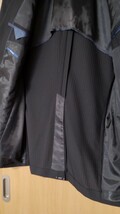 【春夏 未使用】195cm AB10 黒色ストライプスーツ ツーパンツ ウォッシャブル_画像6