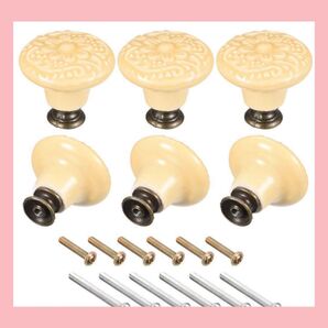 *送料無料*セラミック引き出しノブ6個 32x34 mm ドアプルハンドル