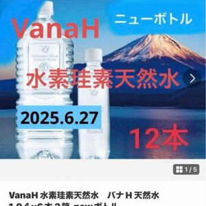 バナH 水素珪素天然水　1.9 12本　6本 ×2箱　　☆賞味期限　2025.06 27 VanaH 水素珪素天然水