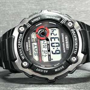 良品 CASIO WAVE CEPTOR ウェーブセプター WV-200R-1A 腕時計 クオーツ 電波時計 デジタル 多機能 ステンレススチール 新品電池交換済みの画像4