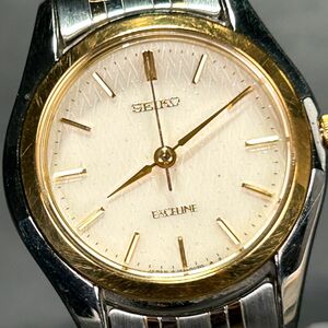 良品 SEIKO セイコー EXCELINE エクセリーヌ 4J41-0100 腕時計 クオーツ アナログ シルバー×ゴールド ステンレススチール 新品電池交換済