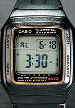 CASIO カシオ クラシックスタンダード F-201WA-9AJH メンズ デジアナ 腕時計 ブラック ラバーベルト ステンレス 電池交換済み 動作確認済み_画像1