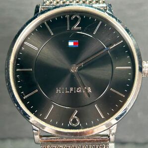 Tommy Hilfiger トミーヒルフィガー1710355 腕時計 クオーツ アナログ シルバー ブラック文字盤 ステンレススチール メンズ 新品電池交換済の画像3