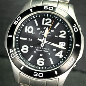 美品 CASIO カシオ wave ceptor ウェーブセプター オーバーランド OVW-110DJ-1A 腕時計 タフソーラー 電波時計 アナログ カレンダー メンズの画像2