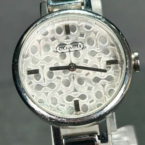 COACH コーチ シグネチャー CA.21.7.14.0457 腕時計 クオーツ アナログ ステンレススチール シルバー ブラック 新品電池交換済 動作確認済