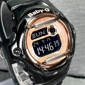 CASIO カシオ Baby-G ベビージー BASIC ベーシック BG-169G-1JF 腕時計 デジタル クオーツ カレンダー 多機能 ピンク文字盤 ブラック 樹脂の画像3