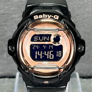 CASIO カシオ Baby-G ベビージー BASIC ベーシック BG-169G-1JF 腕時計 デジタル クオーツ カレンダー 多機能 ピンク文字盤 ブラック 樹脂の画像1