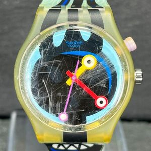 SWATCH スウォッチ KRAKE クレーク AG1998 GN908 ユニセックス 腕時計 アナログ クオーツ 3針 ブラック文字盤 マルチカラー 裏面スケルトン