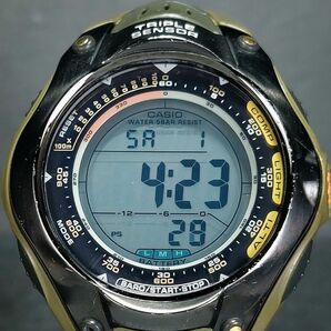 美品 CASIO カシオ PROTREK プロトレック PRG-70J メンズ デジタル ヴィンテージ ソーラー 腕時計 グリーン ラバーベルト ステンレスの画像1