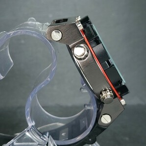 HPOLW SPORT スポーツ FS-628 デジアナ 腕時計 ブラック ビッグフェイス レッド ラバーベルト ステンレス 新品電池交換済み 動作確認済みの画像5