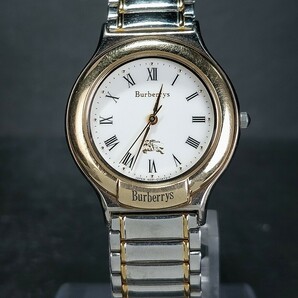 Burberrys バーバリー 6031-G03600 アナログ 腕時計 ホワイト文字盤 ゴールド＆シルバー スモールサイズ メタルベルト ステンレススチールの画像2