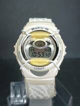 CASIO カシオ Baby-G ベビージー G'MIX ラバーズコレクション BGM-098 デジタル 腕時計 ホワイト 布製ベルト ステンレス 新品電池交換済み_画像2