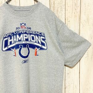 Reebok リーボック NFL Indianapolis Colts インディアナポリス・コルツ プリント Tシャツ XL USA古着 アメリカ古着