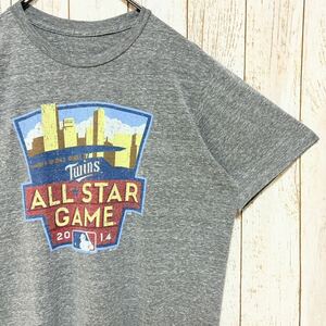 USA製 Majestic マジェスティック MLB 2014 ALLSTAR GAME オールスターゲーム プリント Tシャツ M メジャーリーグ USA古着 アメリカ古着