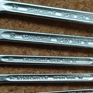 STAHLWILLE OPEN BOX 13 コンビネーションレンチ ショートタイプ 6.7.8.10.12mm 12ポイント 5本セット 比較的良好 ドイツ製 スタビレーの画像2