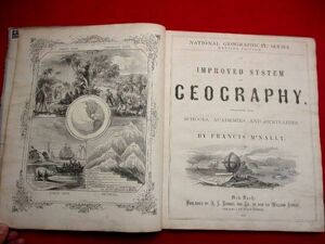 a532* 1871 год карта мира .An Improved System of Geography.. большое количество иностранная книга мир книга@ старинная книга 