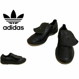 adidas VINTAGE アディダス ヴィンテージ 1970〜80s MADE IN WEST GERMANY 西ドイツ製 ゴルフシューズ ブラック 10.5 鑑賞用 アーカイブ