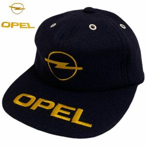 VINTAGE ヴィンテージ OPEL オペル ヴィンテージ CAP キャップ 帽子 車メーカー 刺繍 アジャスター ウール ダークネイビー系 アーカイブ