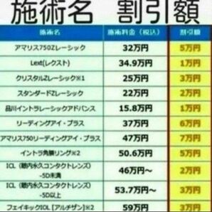 品川近視クリニック　ご利用券　１枚