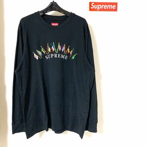 Supreme 19AW Flags L/S Top ロンT ブラック L