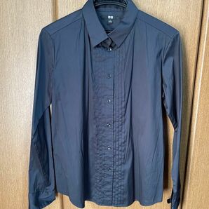 【新品】UNIQLO 長袖ブラウス ブラック